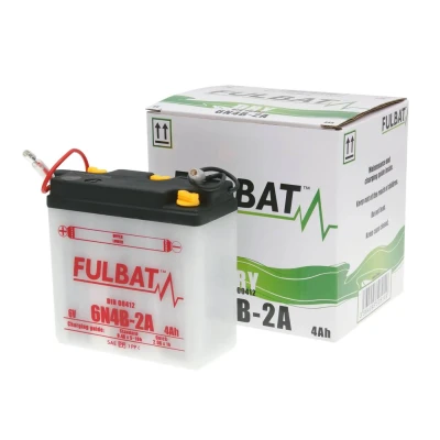 Kép: Fulbat 6V 6N4B 2A DRY száraz akkumulátor + savcsomag