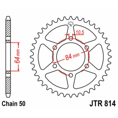 Kép: JT SPROCKETS Acél Standard Hátsó Láncszem 814 530