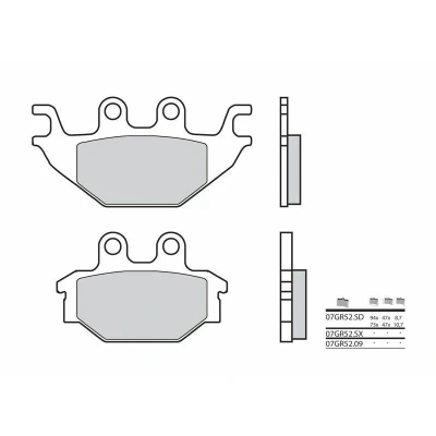 Kép: BREMBO Street Carbon Kerámia Fékbetétek 07GR5209