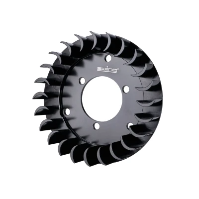 Kép: Ventilátorkerék forgó Alu CNC fekete Sachs 50/2, 50/3, HPI, Bosch, Ducati gyújtáshoz