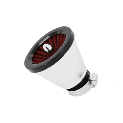 Kép: Légszűrő egyenes Turbine piros / króm D.28 35mm
