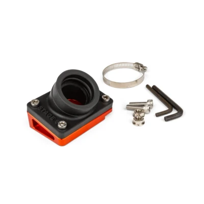 Kép: Szívócsatorna + Távtartó Stage6 R/T 28mm narancssárga Piaggio / Peugeot