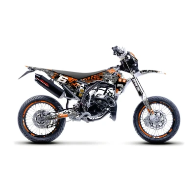Kép: Grafikai készlet Fantic XM 50 2017 2022 narancs / fehér