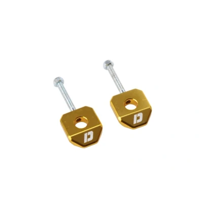 Kép: Láncfeszítő kerék tengely 12mm Doppler Alu CNC arany Derbi / Gilera Aprilia