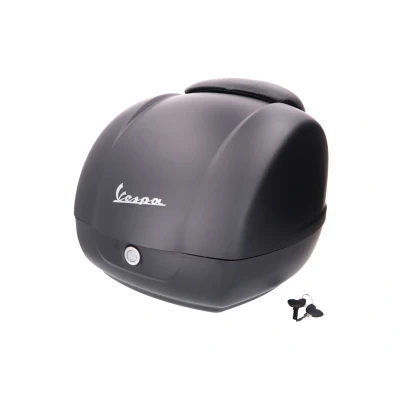 Kép: Vespa OEM 36L es robogó csomagtartó doboz háttámlával GTS Notte