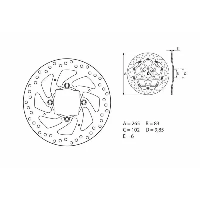 Kép: BREMBO Oro Fix féktárcsa 68B407H2