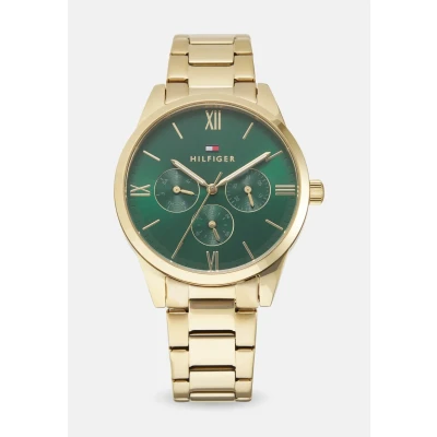 Kép: Tommy Hilfiger Camille Óra goldcoloured/green, Méret: One Size, Gold coloured/green