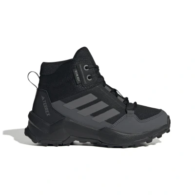 Kép: Adidas Terrex AX4R MID RAIN.RDY Unisex Túracipők gyerekeknek, Méret: 40, Core black/grey four/grey six Textil/szintetikus anyagok