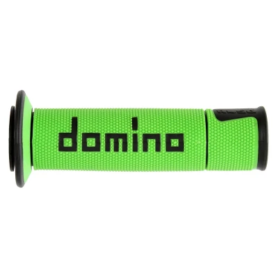 Kép: Domino A450 kormány markolat aszfaltra versenyzéshez zöld / fekete (nyitott végek)