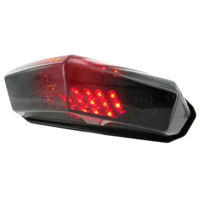 Kép: Hátsó lámpa irányjelzőkkel, LED, fekete vonal, univerzális, 145x85mm