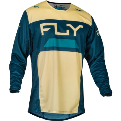 Kép: FLY RACING Kinetic Reload Mez Elefántcsont/Kék/Kobalt