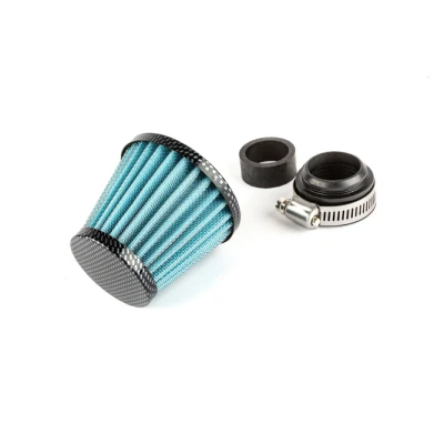 Kép: Levegőszűrő Power egyenes d.35mm karbon / kék