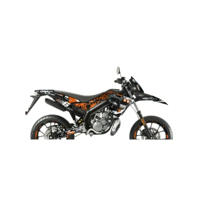 Kép: Grafikai készlet Derbi Xtreme 2018 2020 narancs / fehér