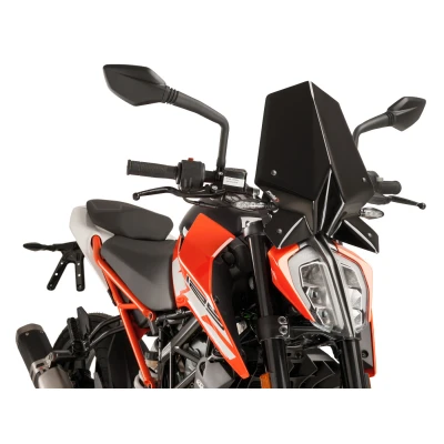 Kép: Szélvédő Puig New Generation Sport fekete KTM Duke 125, 200, 390 17 hez