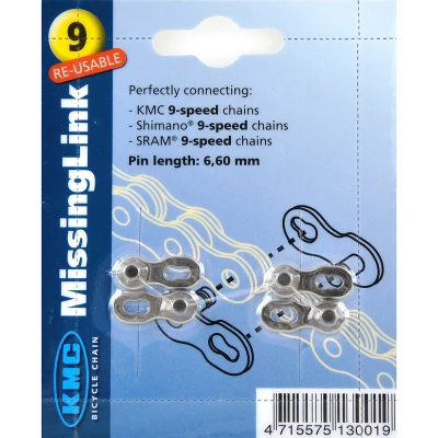 Kép: KMC Összekötő Szem 9 Seb (6,60mm) Ezüst