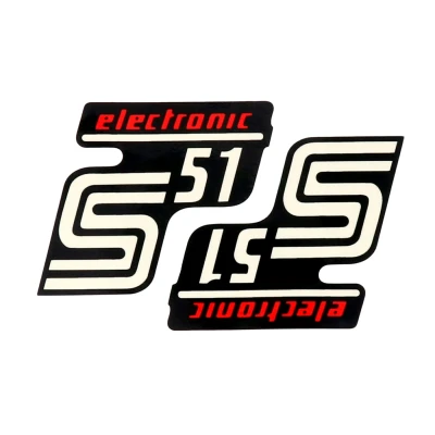 Kép: Matrica S51 Elektronik fekete piros 2 db. Simson