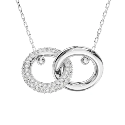 Kép: Swarovski Interlocking LOOP Medál, Méret: One Size, White