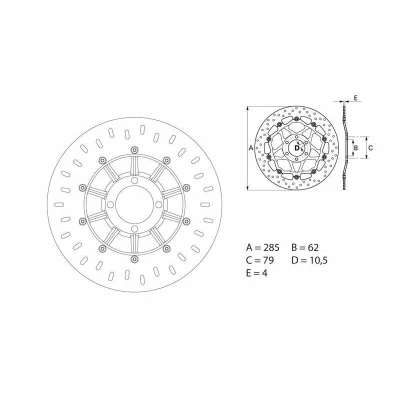 Kép: BREMBO Oro Fix féktárcsa 68B407D2