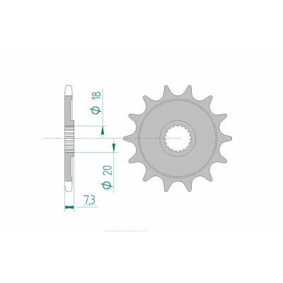 Kép: AFAM 20206+13 Láncfogaskerék 13