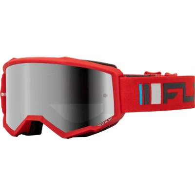 Kép: FLY RACING Zone Védőszemüveg Piros/Szürke Ezüst/Füst Lencse