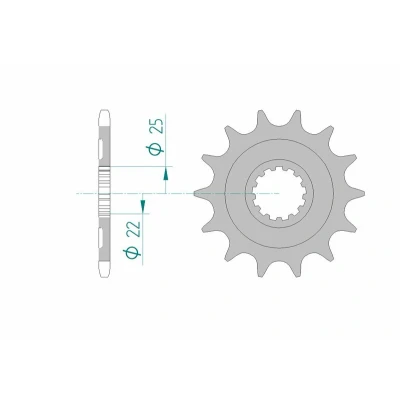 Kép: AFAM 27502+13 Láncfogaskerék 13