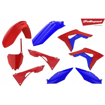Kép: Idomkészlet Polisport piros / kék Honda CRF250 450R