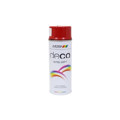 Kép: Nitro bázisú MoTip fényes kárminvörös spray festék 400 ml