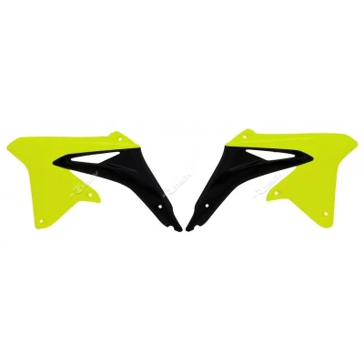 Kép: RACETECH hűtőrács borítások neonsárga/fekete Suzuki RM Z450 hez