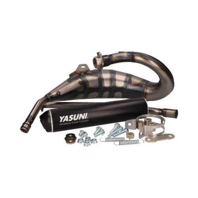 Kép: Yasuni Cross HM MAX fekete kipufogó Aprilia RX, SX, Derbi R, SM, Gilera RCR, SMT