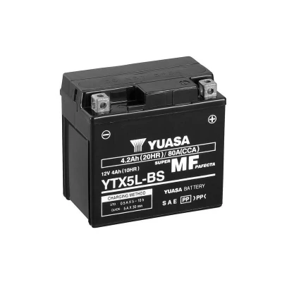 Kép: Yuasa karbantartásmentes akkumulátor savcsomaggal YTX5L BS