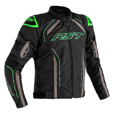 Kép: RST S 1 Dzseki Textil Fekete/Szürke/Neon Zöld Méret