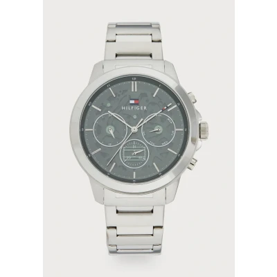 Kép: Tommy Hilfiger Henry Óra silvercoloured/green, Méret: One Size, Silver/coloured/green