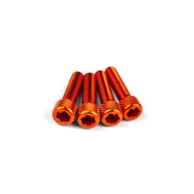 Kép: Beömlőcsavar készlet M6x25mm alumínium narancssárga (4 db)