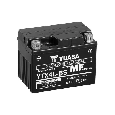 Kép: Yuasa karbantartásmentes akkumulátor savcsomaggal YTX4L BS