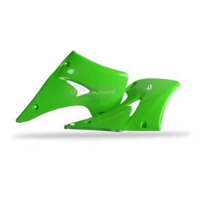 Kép: POLISPORT hűtőburkolatok zöld Kawasaki KX125/KX250