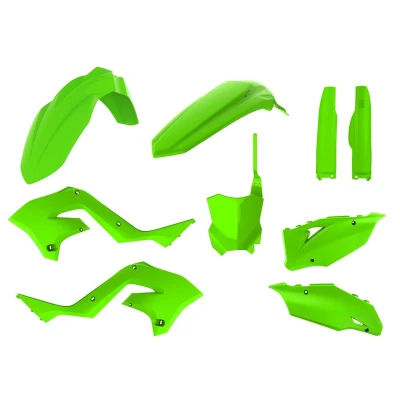Kép: Burkolatkészlet Polisport Restyle zöld citrom Kawasaki KX125 / 250