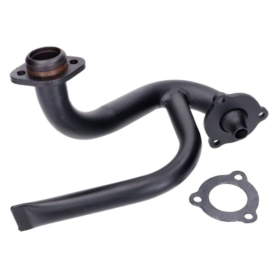 Kép: Fekete kipufogócsonk fojtócsővel Aprilia SX, RX, Derbi Senda, Gilera RCR, SMT