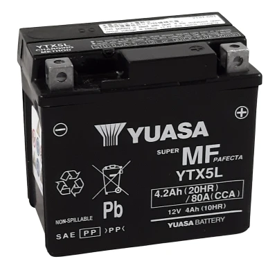 Kép: Yuasa Vízmentes Karbantartásmentes Gyárilag Aktivált Akkumulátor YTX5L FA