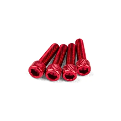 Kép: Szívócsavar készlet M6x25mm alumínium piros (4 db)