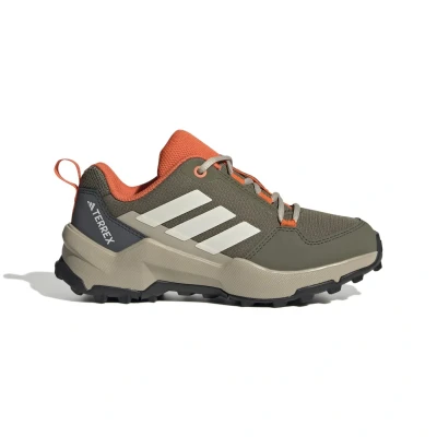Kép: Adidas Terrex AX4R Unisex Túracipők gyerekeknek, Méret: 37 1/3, Olive strata/wonder white/semi impact orange Textil/szintetikus anyagok