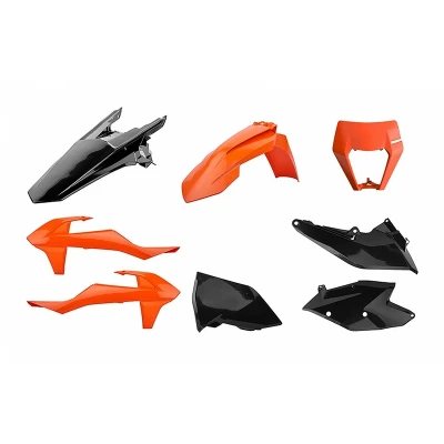 Kép: Burkolatkészlet Polisport Enduro narancs / fekete KTM EXC F