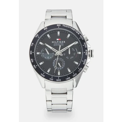 Kép: Tommy Hilfiger OWEN Óra silvercoloured/black, Méret: One Size, Silver coloured/black