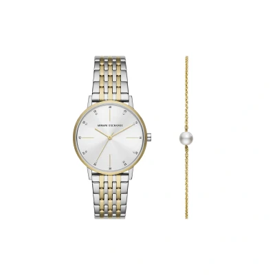 Kép: Armani Exchange Watch Bracelet SET Óra silvercoloured/goldcoloured, Méret: One Size, Silver coloured/gold coloured