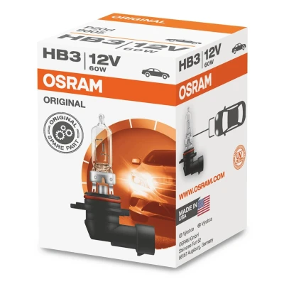 Kép: OSRAM 9005 Izzó, távfényszóró HB3 12V 60W 3200K Halogén TOYOTA: Avensis III Kombi, Auris Hatchback, Verso, OPEL: Astra G Caravan, CC