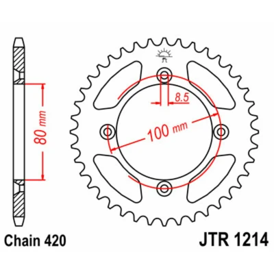 Kép: JT SPROCKETS Acél Standard Hátsó Láncszem 1214 420
