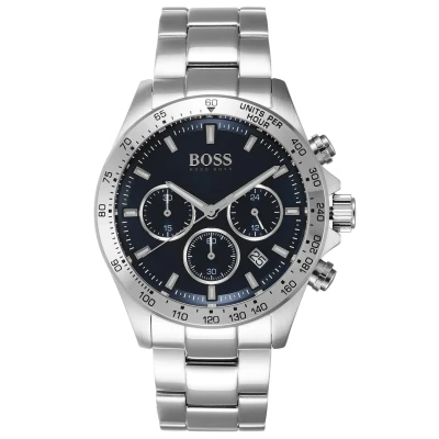 Kép: BOSS Kronográf óra silvercoloured/metallic blue, Méret: One Size, Silver coloured/metallic blue