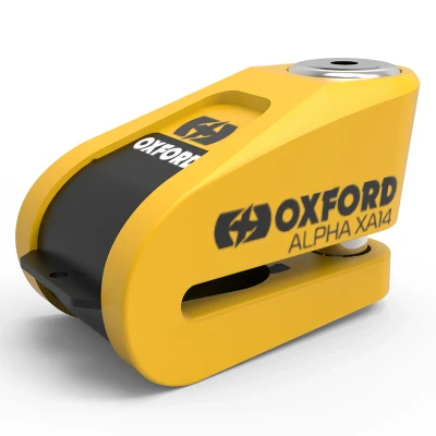 Kép: Tárcsazár riasztóval Alpha XA14 Oxford 14mm rozsdamentes acél sárga