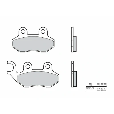 Kép: BREMBO Robogó Szén Kerámia Fékbetétek 07005