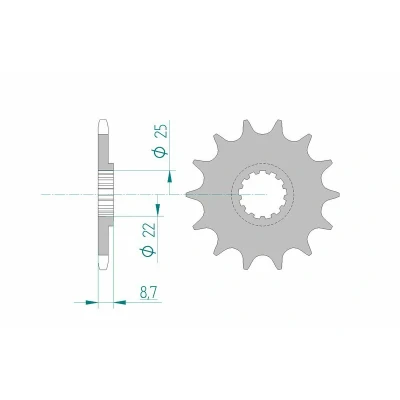 Kép: AFAM 22505 15 Láncfogaskerék