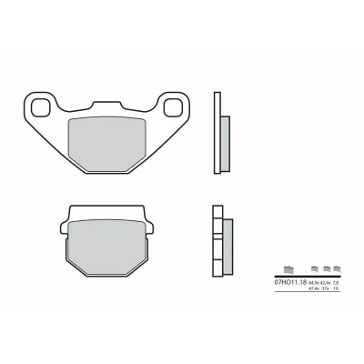 Kép: BREMBO Street Carbon Ceramic fékbetétek 07HO1118